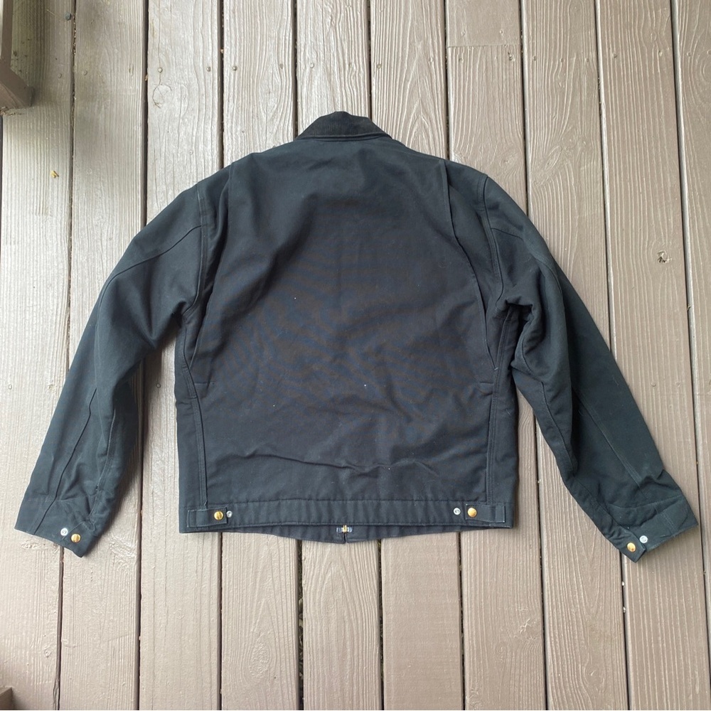 Vintage Carhartt Detroit Jacket Blanket Lined Men’s Size (46 Tall) J01 BLK Black - Picture 11 of 12